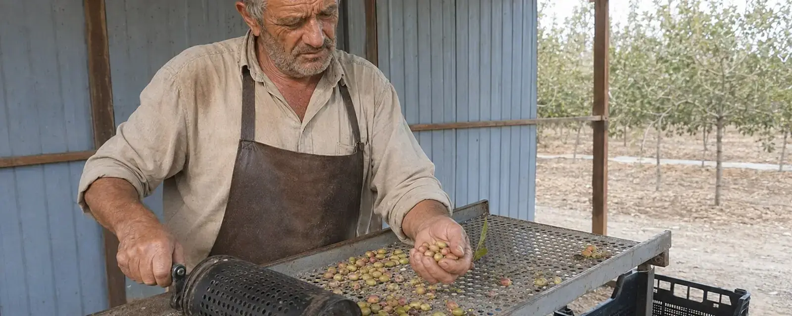 Сортування фісташки після збору